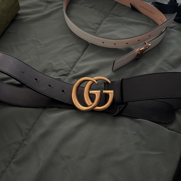 GG MARMONT genuine LEATHER BELT WITH SHINY BUCKLE - Picture 9 of 9